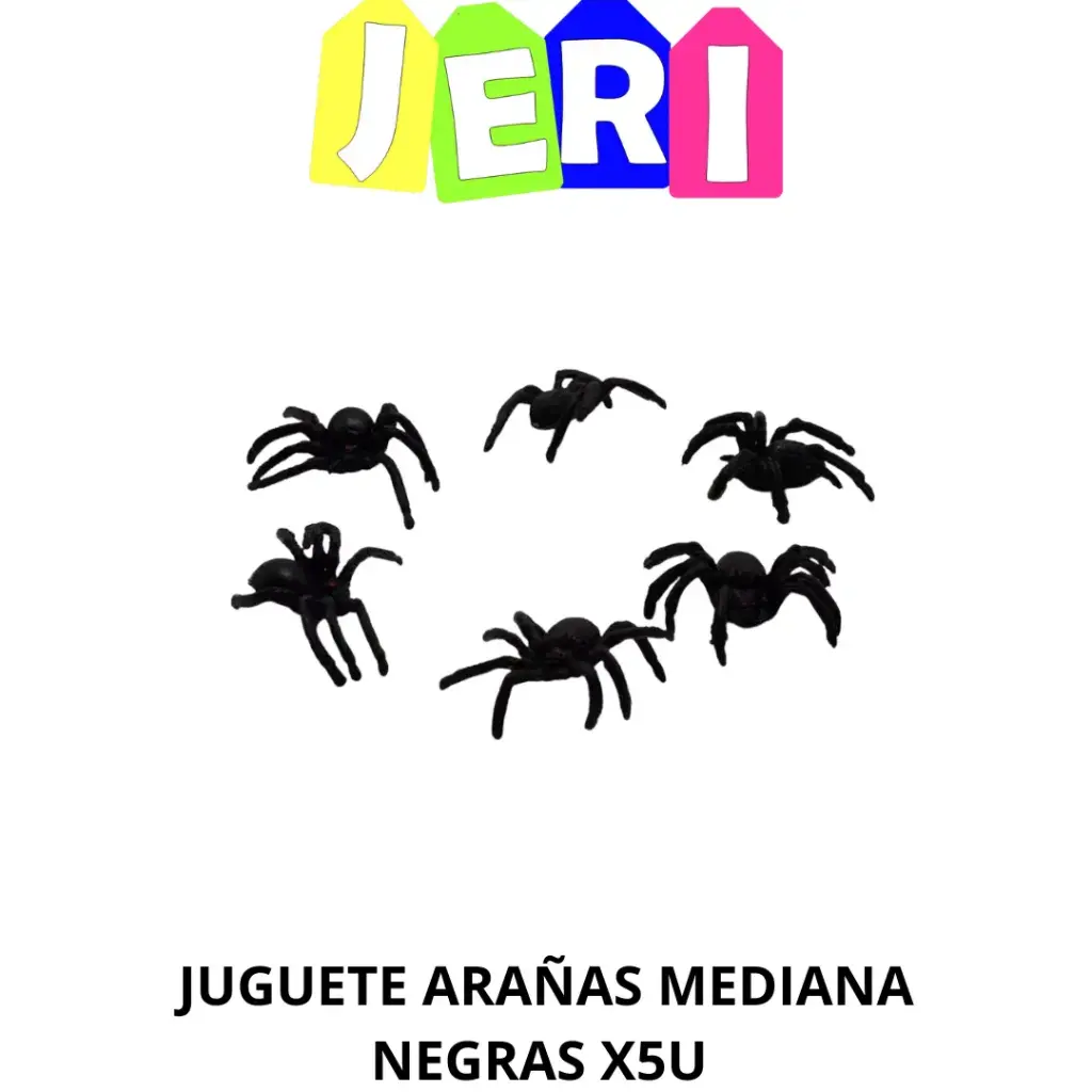 [2677] JUGUETE ARAÑAS GRANDES NEGRAS X10U