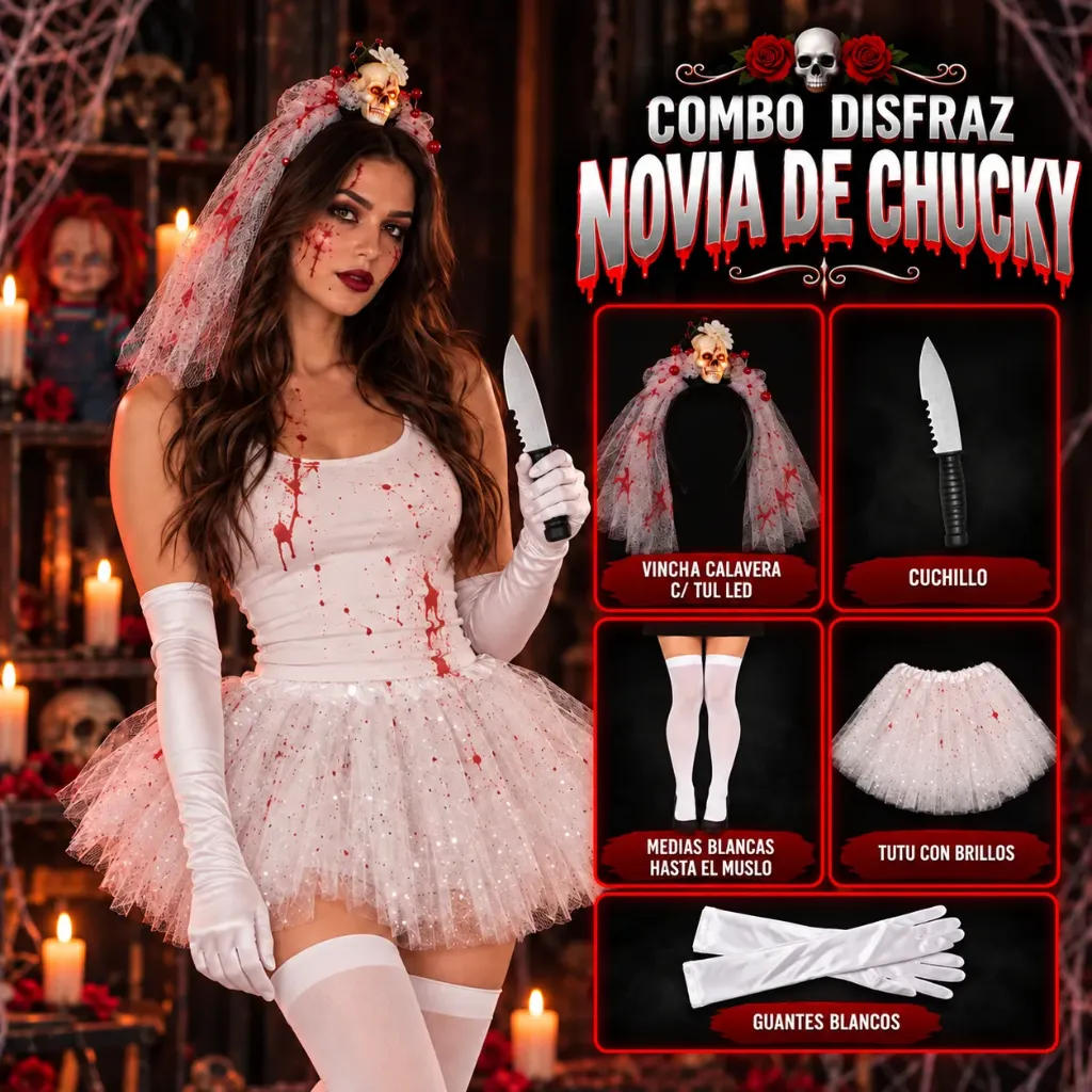 COMBO DISFRAZ NOVIA CHUCKY