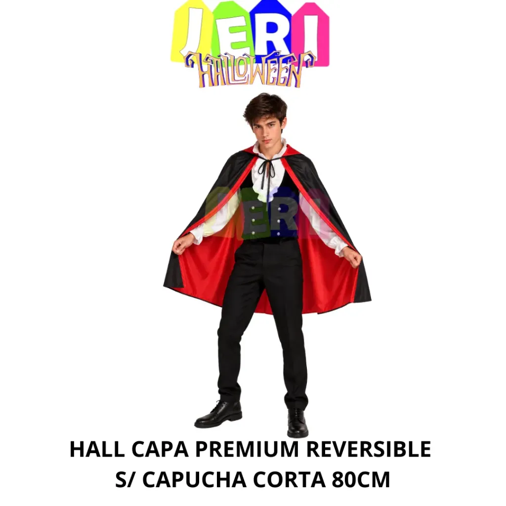 HALL CAPA PREMIUM REVERSIBLE S/ CAPUCHA CORTA 80CM
