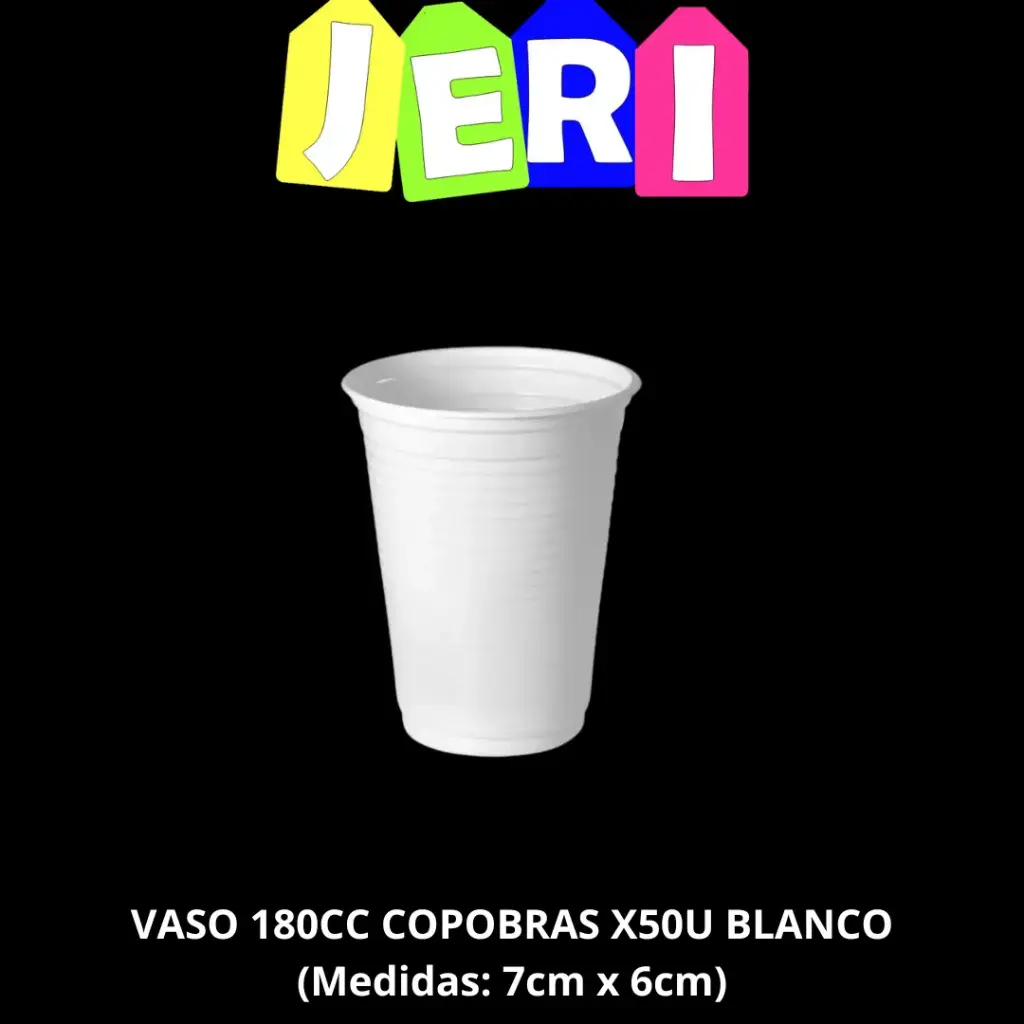 [6253] VASO 180CC COPOBRAS X50U BLANCO