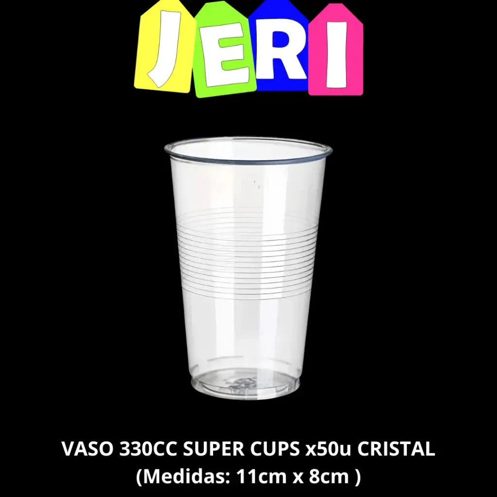 VASO 330CC SUPER CUPS x25u CRISTAL