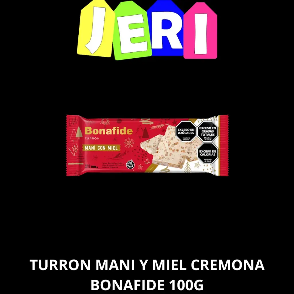 TURRON MANI Y MIEL CREMONA BONAFIDE 80G