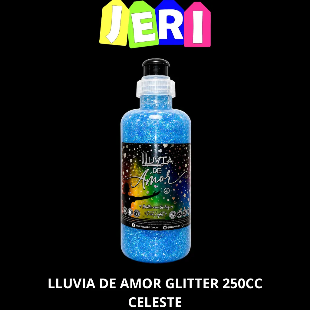 LLUVIA DE AMOR GLITTER 250CC (CELESTE)