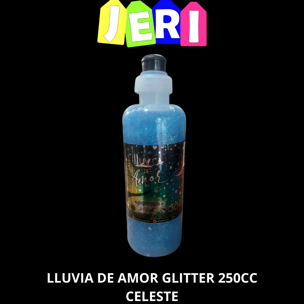 LLUVIA DE AMOR GLITTER 250CC (CELESTE)