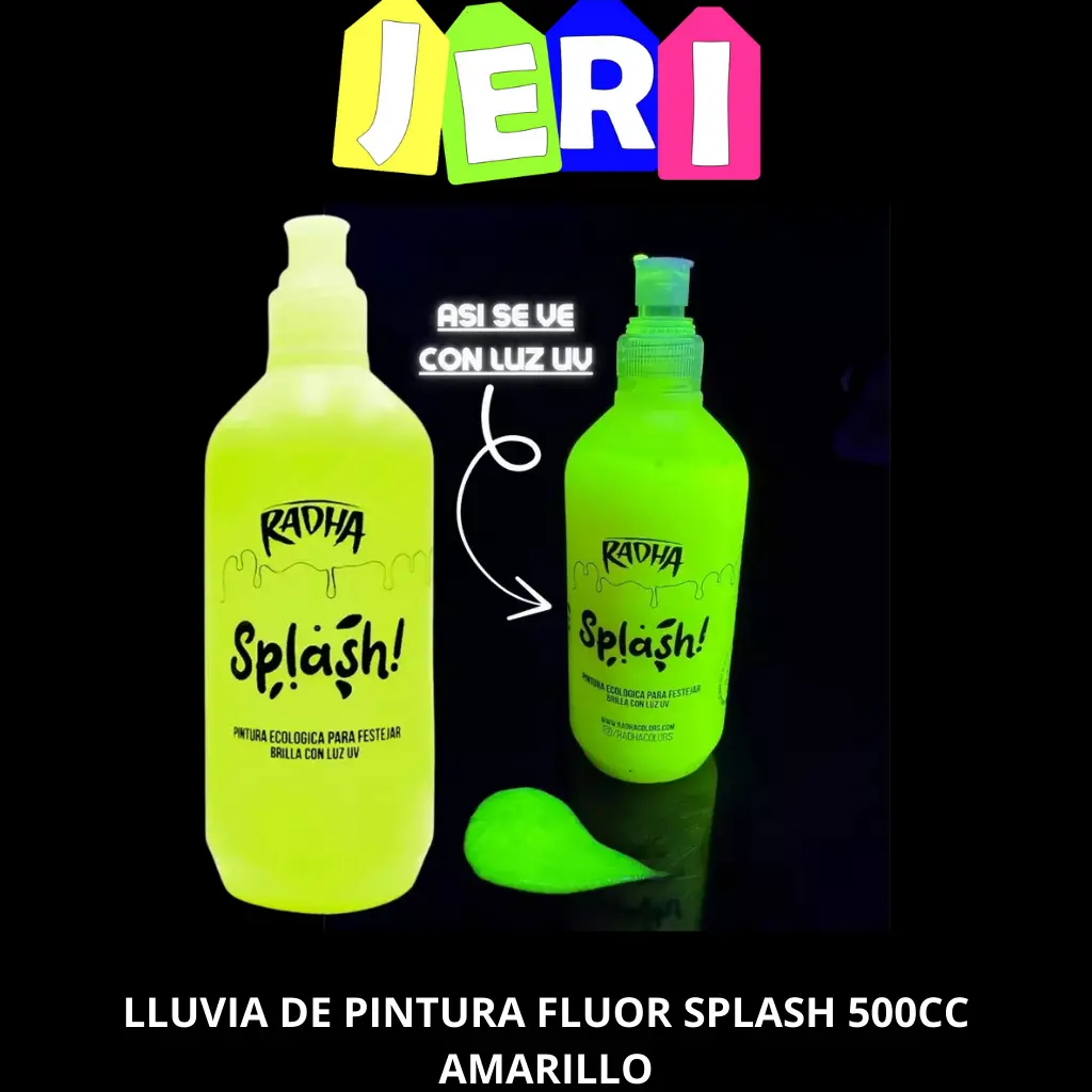LLUVIA DE PINTURA FLUOR SPLASH 500CC (AMARILLO)