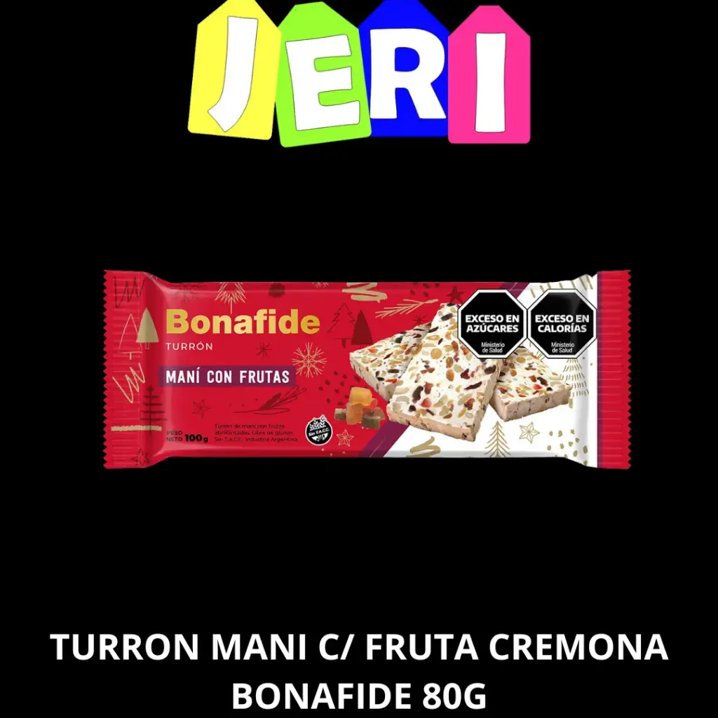 TURRON MANI C/ FRUTA CREMONA BONAFIDE 80G
