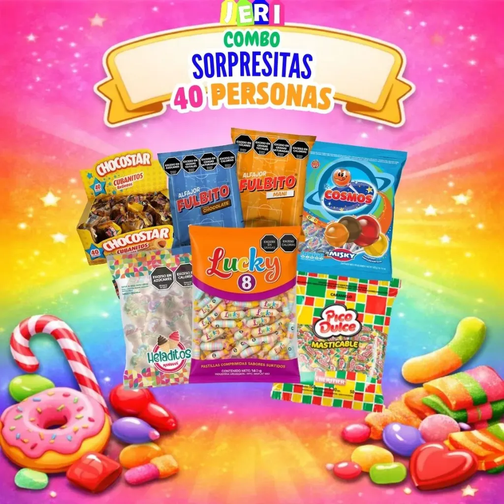 COMBO SORPRESITAS X40U (MANI, LUCKY, PICO DULCE)