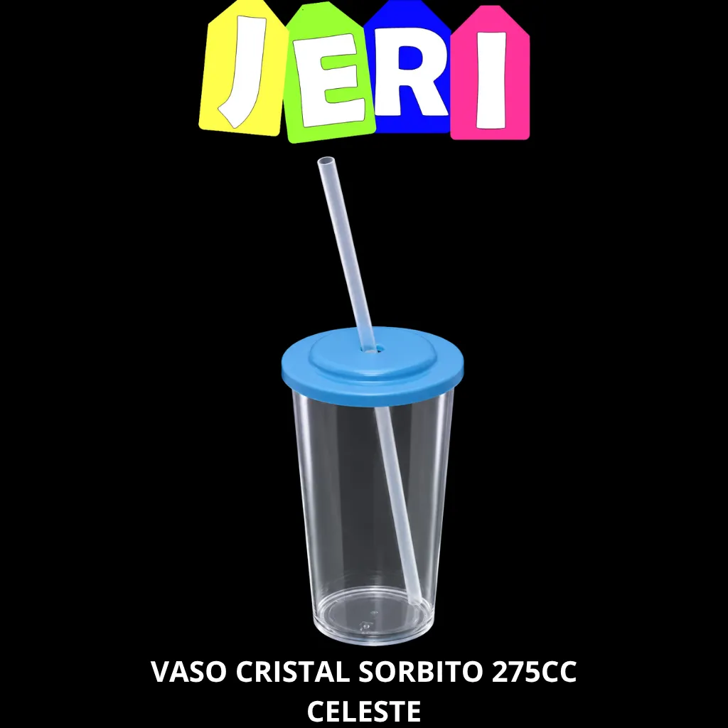 VASO CRISTAL SORBITO 275CC (CELESTE)