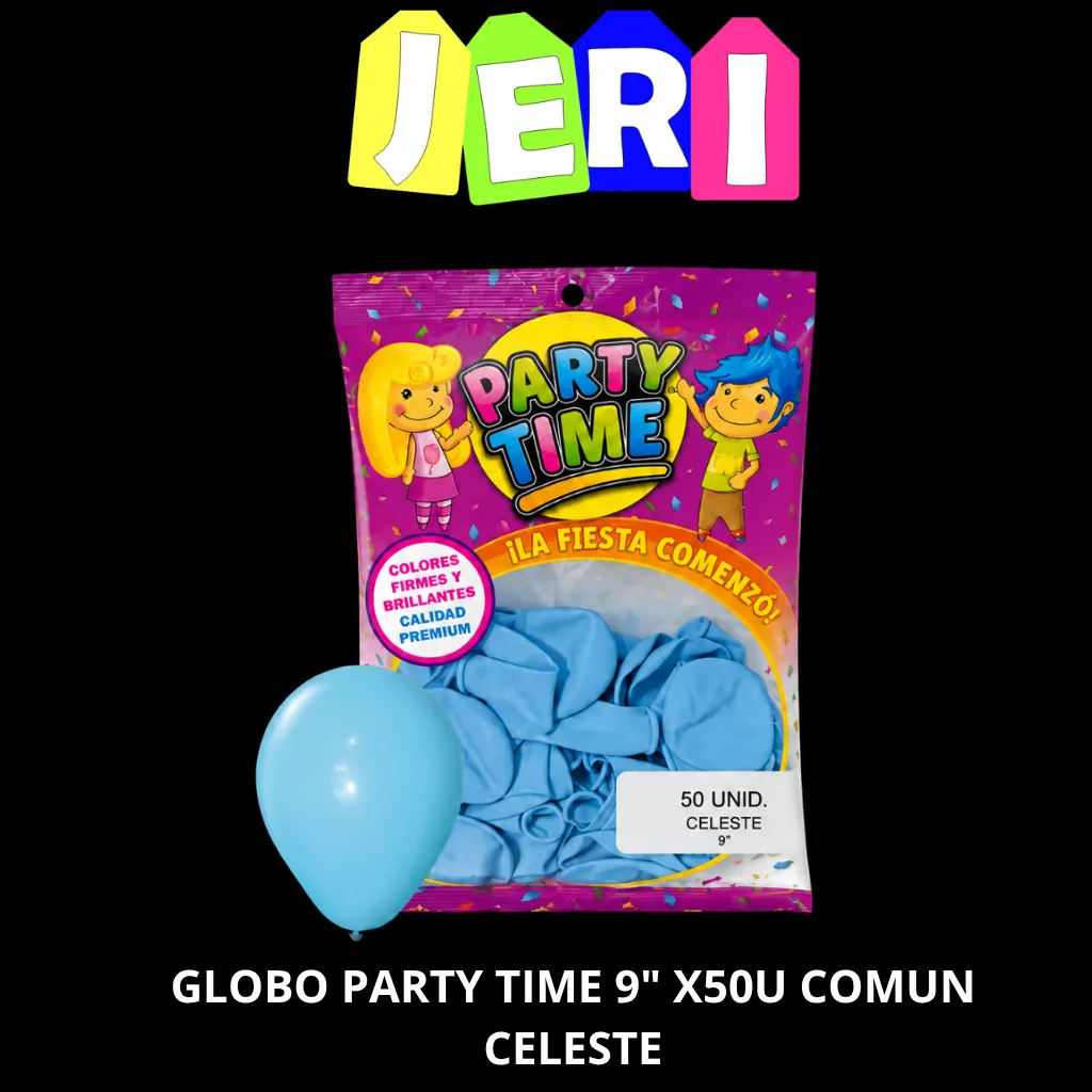 GLOBO PARTY TIME 9" X50U COMUN