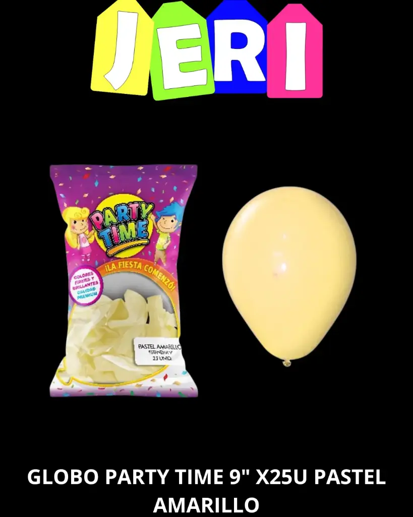 GLOBO PARTY TIME 9" X25U PASTEL