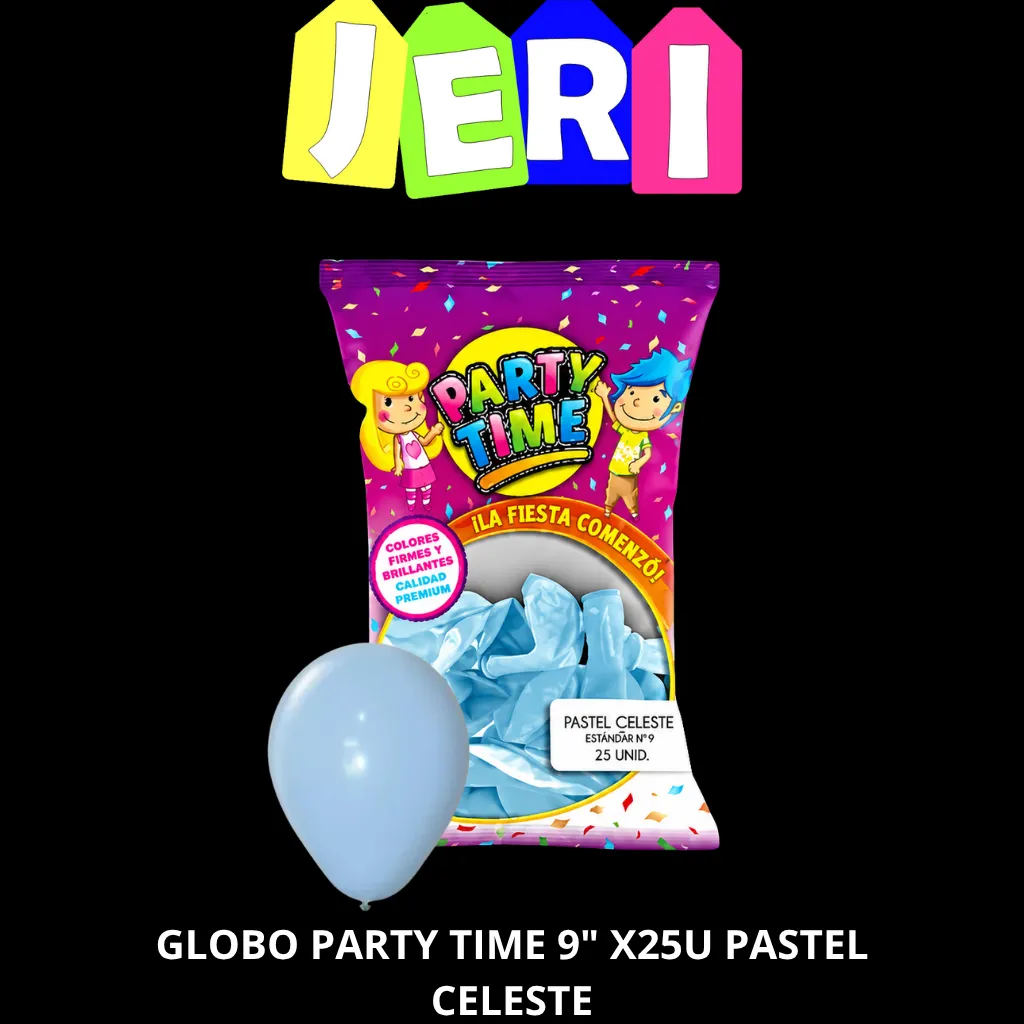 GLOBO PARTY TIME 9" X25U PASTEL