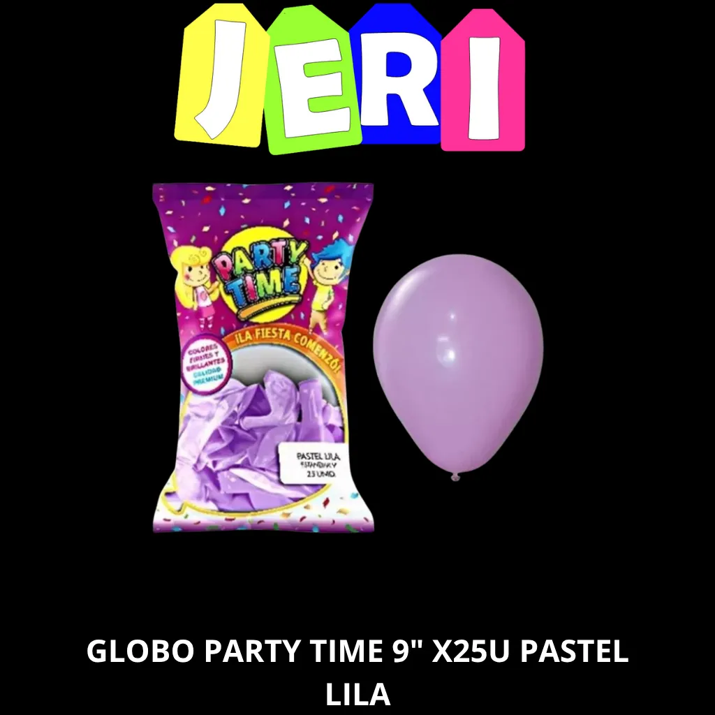 GLOBO PARTY TIME 9" X25U PASTEL