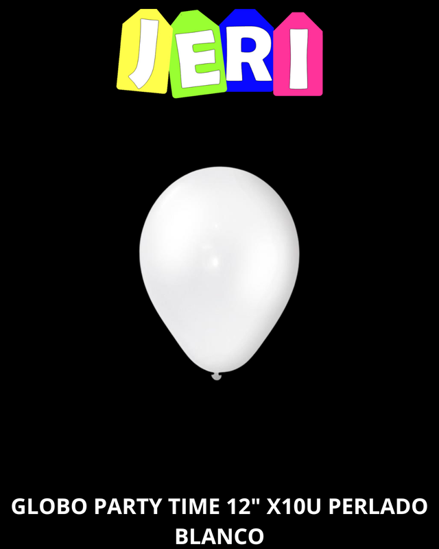 GLOBO PARTY TIME 12" X10U PERLADO