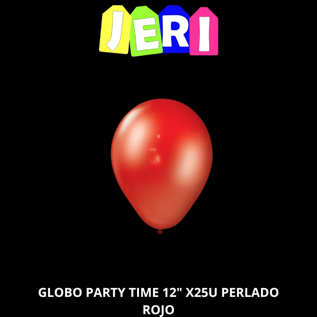 GLOBO PARTY TIME 12" X25U PERLADO (ROJO)