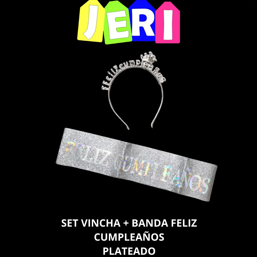 SET VINCHA + BANDA FELIZ CUMPLEAÑOS