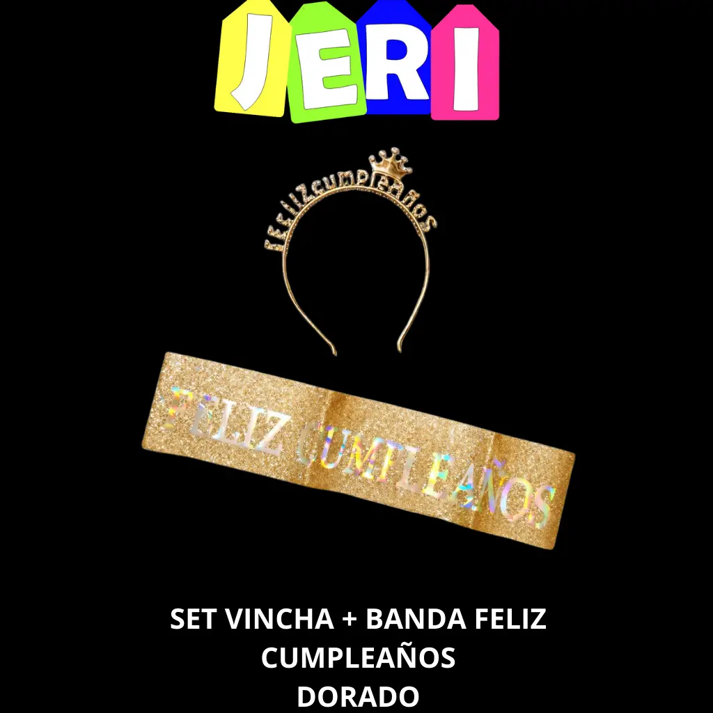SET VINCHA + BANDA FELIZ CUMPLEAÑOS