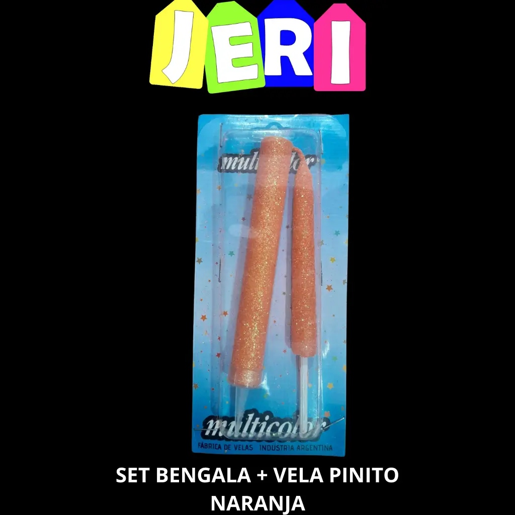 SET BENGALA + VELA PINITO (NARANJA)