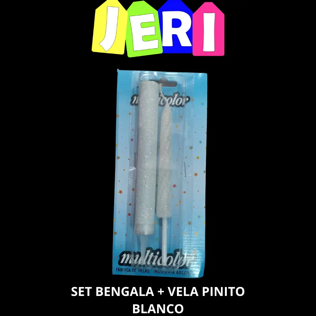 SET BENGALA + VELA PINITO (BLANCO)