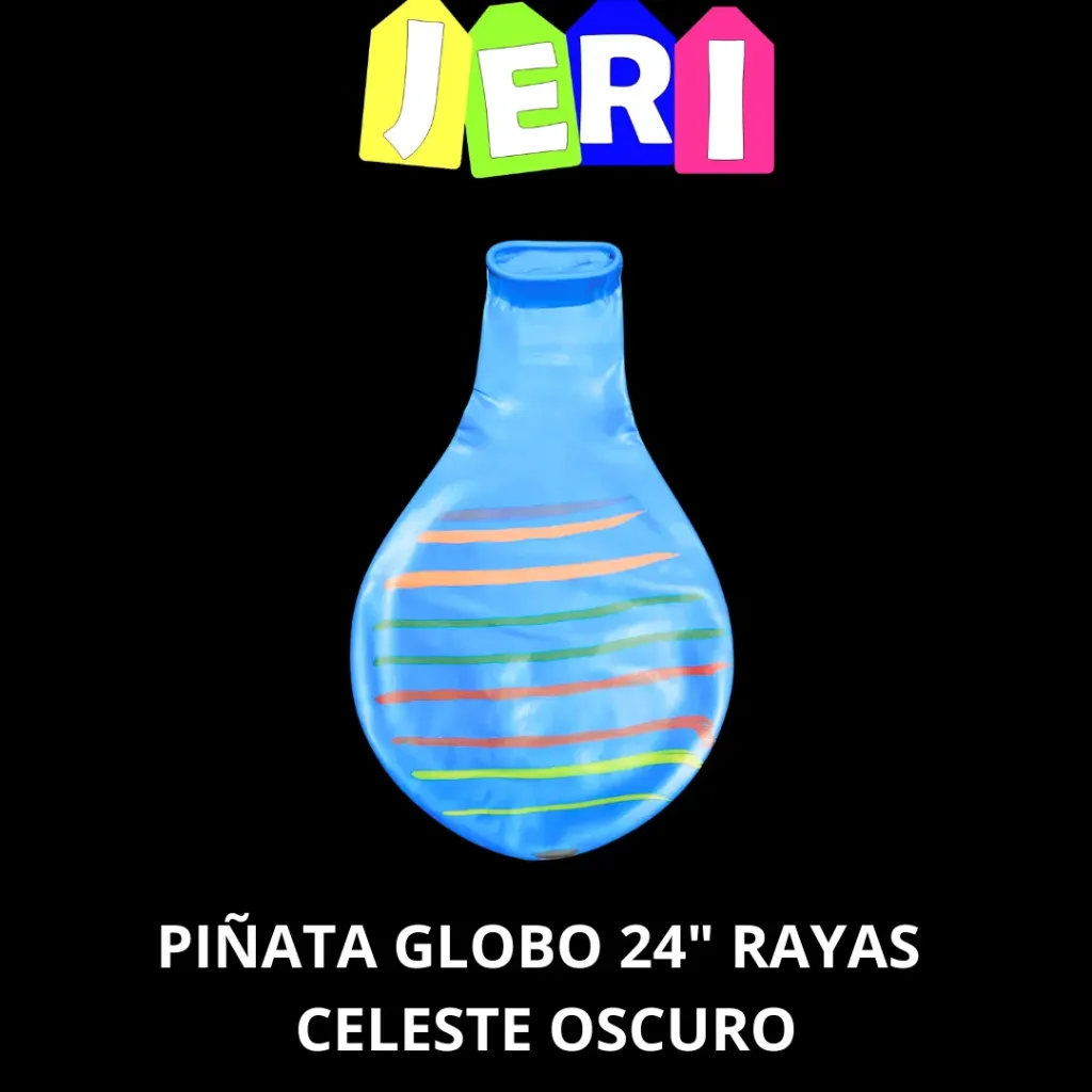 PIÑATA GLOBO 24" A RAYAS