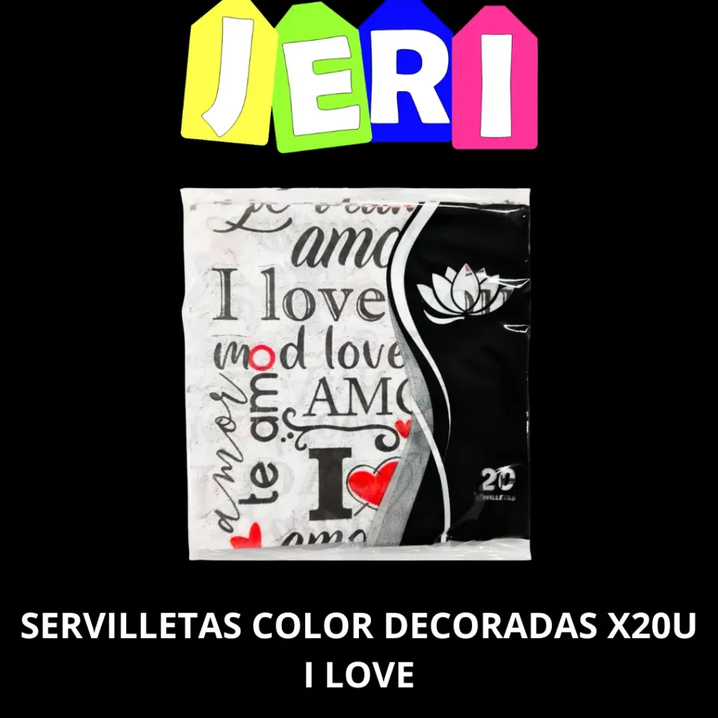 SERVILLETAS COLOR DECORADAS X20U