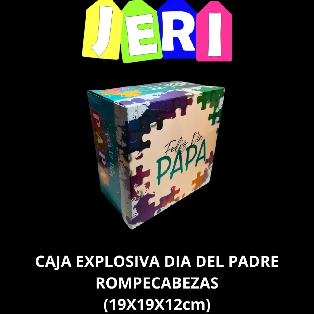 CAJA EXPLOSIVA DIA DEL PADRE  (ROMPECABEZAS)