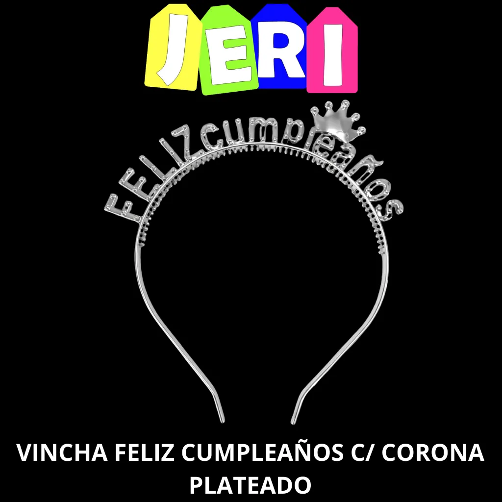 VINCHA FELIZ CUMPLEAÑOS C/ CORONA