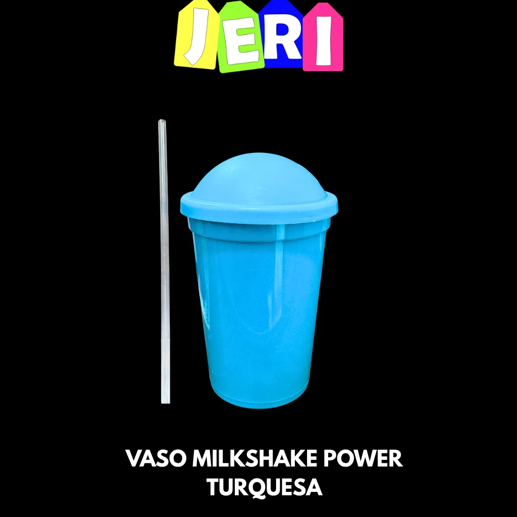 VASO MILKSHAKE POWER 300CC (TURQUESA)