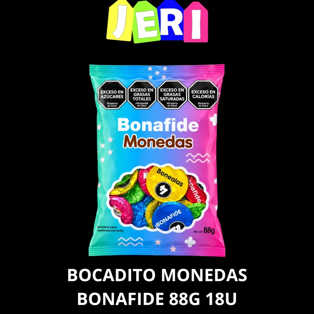 BOCADITO MONEDAS BONAFIDE 88G 18U