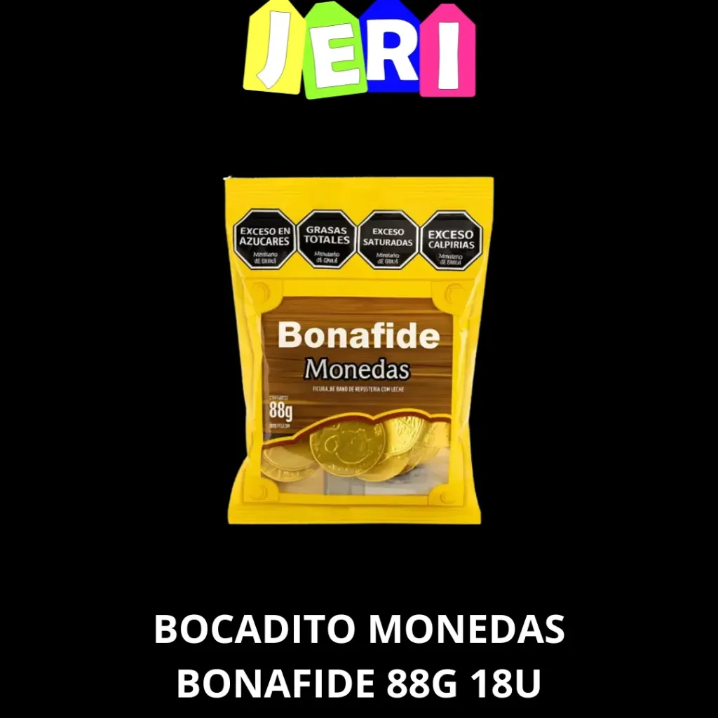 BOCADITO MONEDAS BONAFIDE 88G 18U