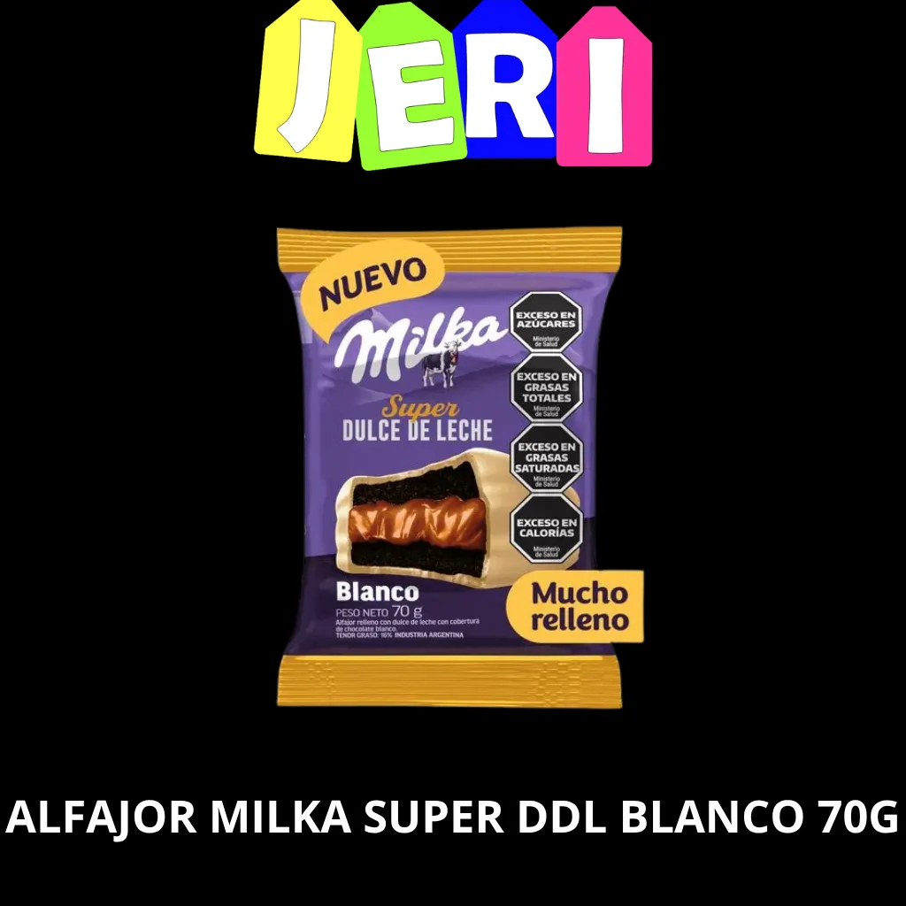 ALFAJOR TRIPLE MILKA SUPER DDL BLANCO 70G