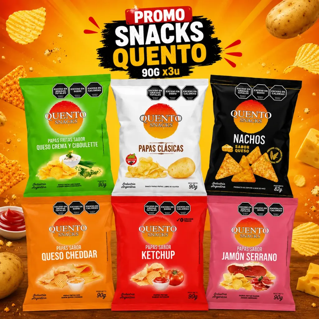 PROMO SNACKS QUENTO 90g X3U