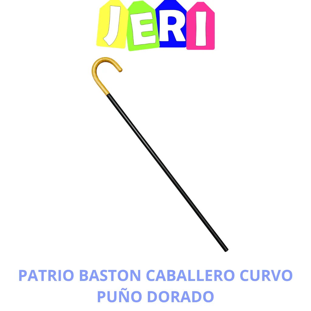 PATRIO BASTON CABALLERO CURVO PUÑO DORADO