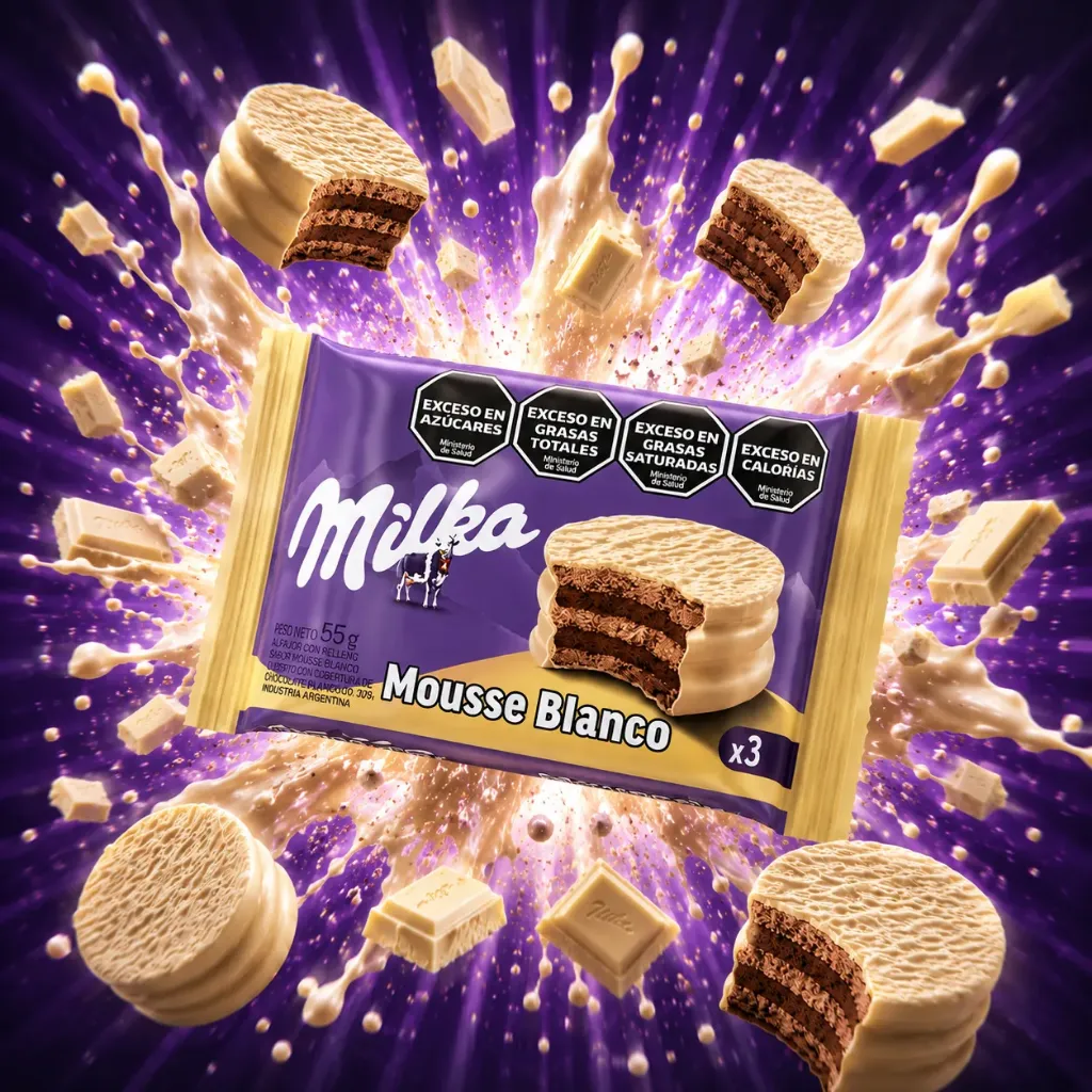 OFERTA ALFAJOR TRIPLE MILKA MOUSSE BLANCO 55G