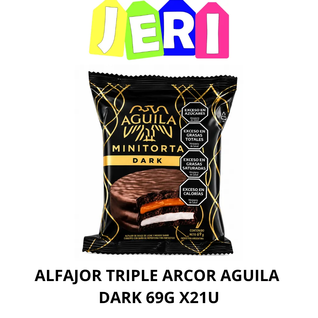 ALFAJOR TRIPLE ARCOR AGUILA DARK 69G