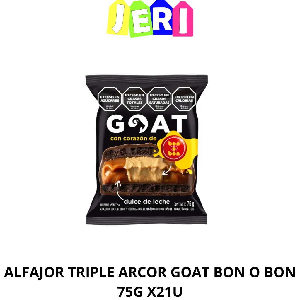 ALFAJOR TRIPLE ARCOR GOAT BON O BON 75G X21U