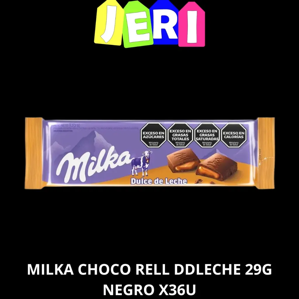 MILKA CHOCO RELL DDLECHE 29G NEGRO X36U