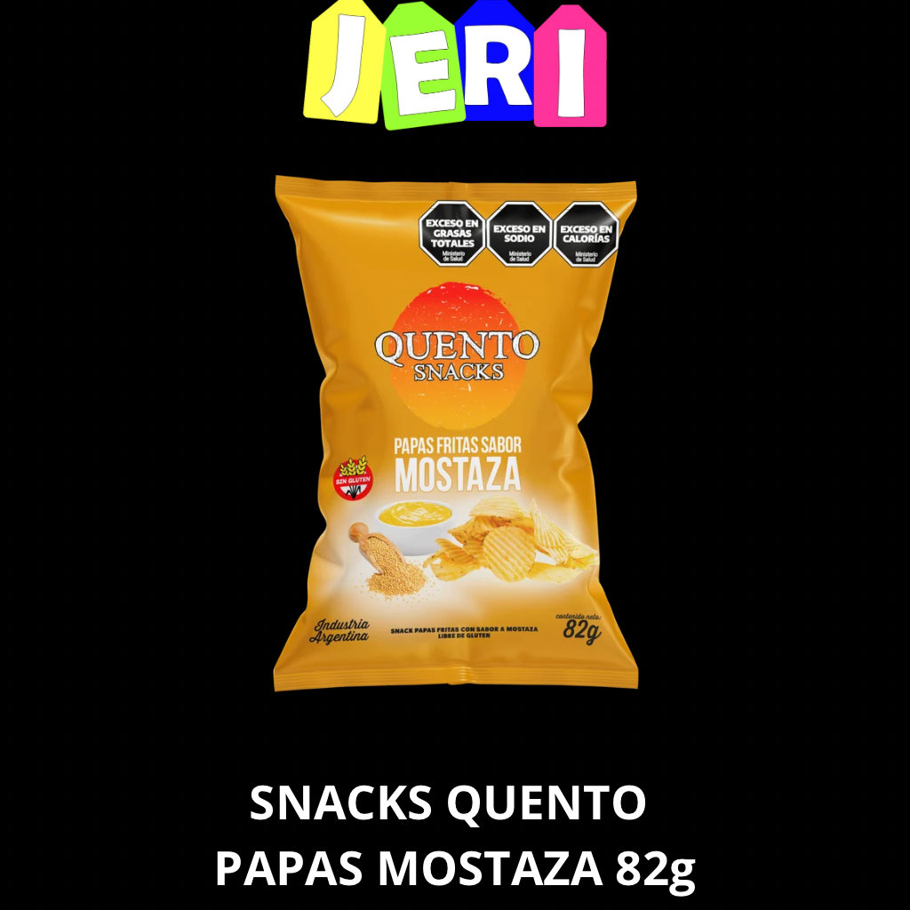 SNACKS QUENTO PAPAS MOSTAZA 82G