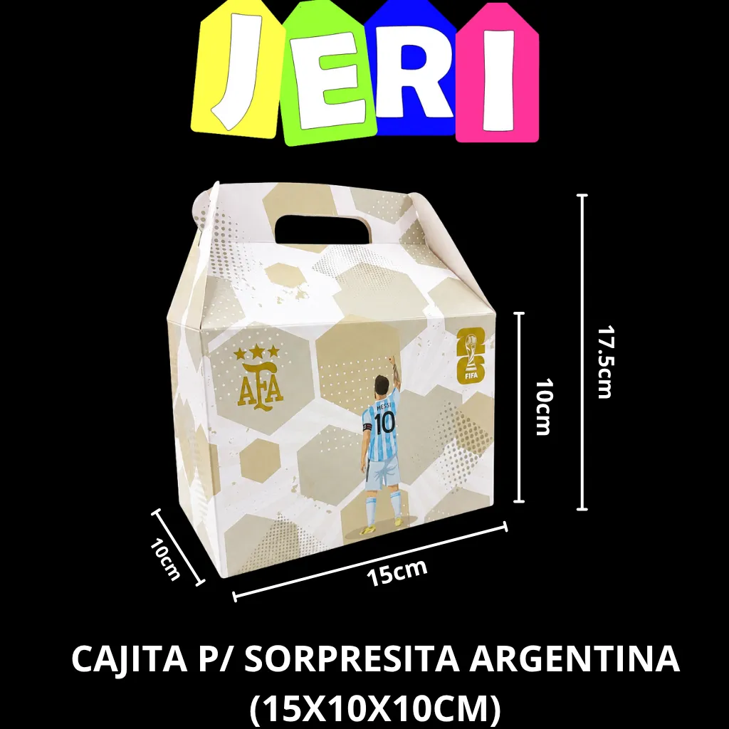 CAJITA P/ SORPRESITA ARGENTINA (DORADO)
