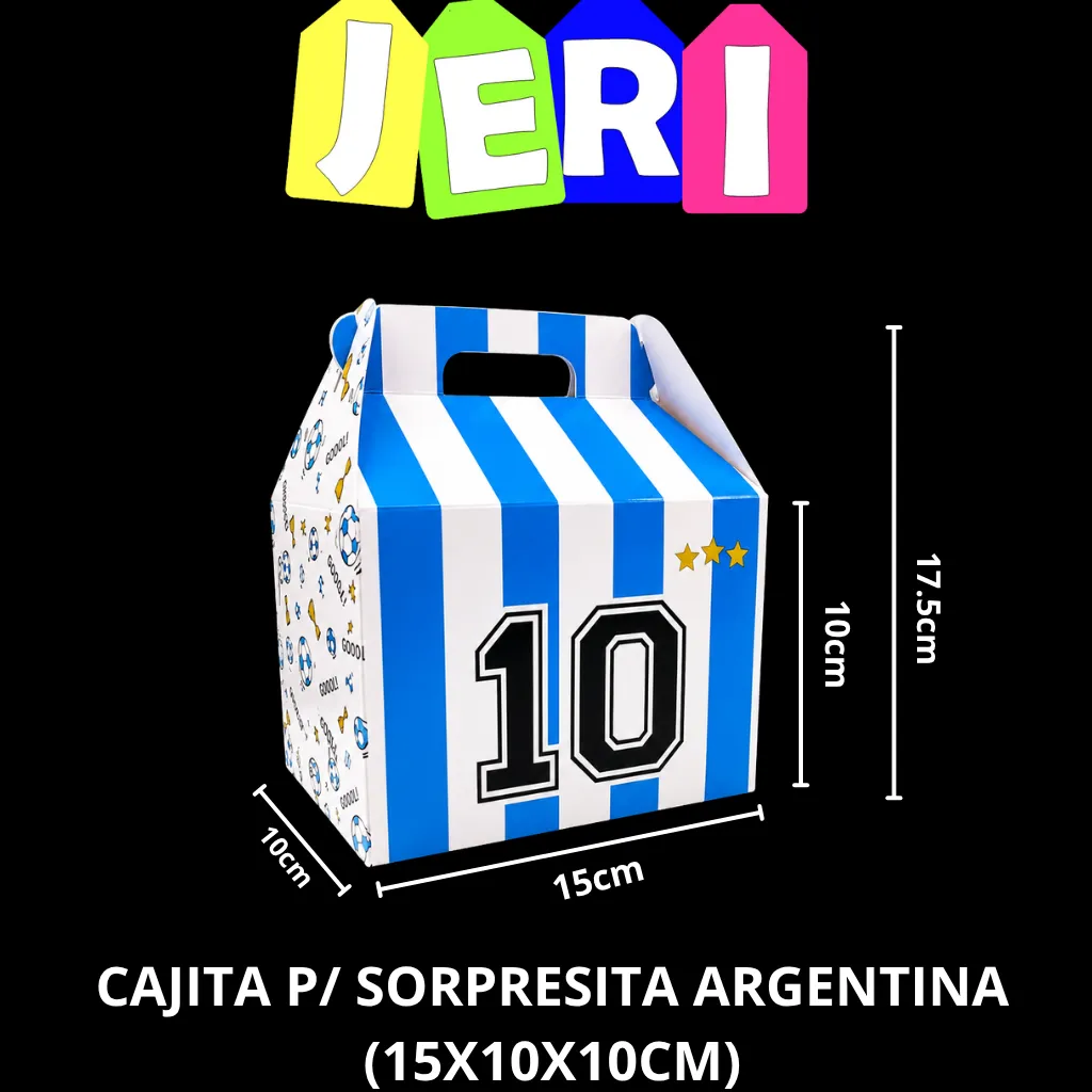CAJITA P/ SORPRESITA ARGENTINA (CELESTE)
