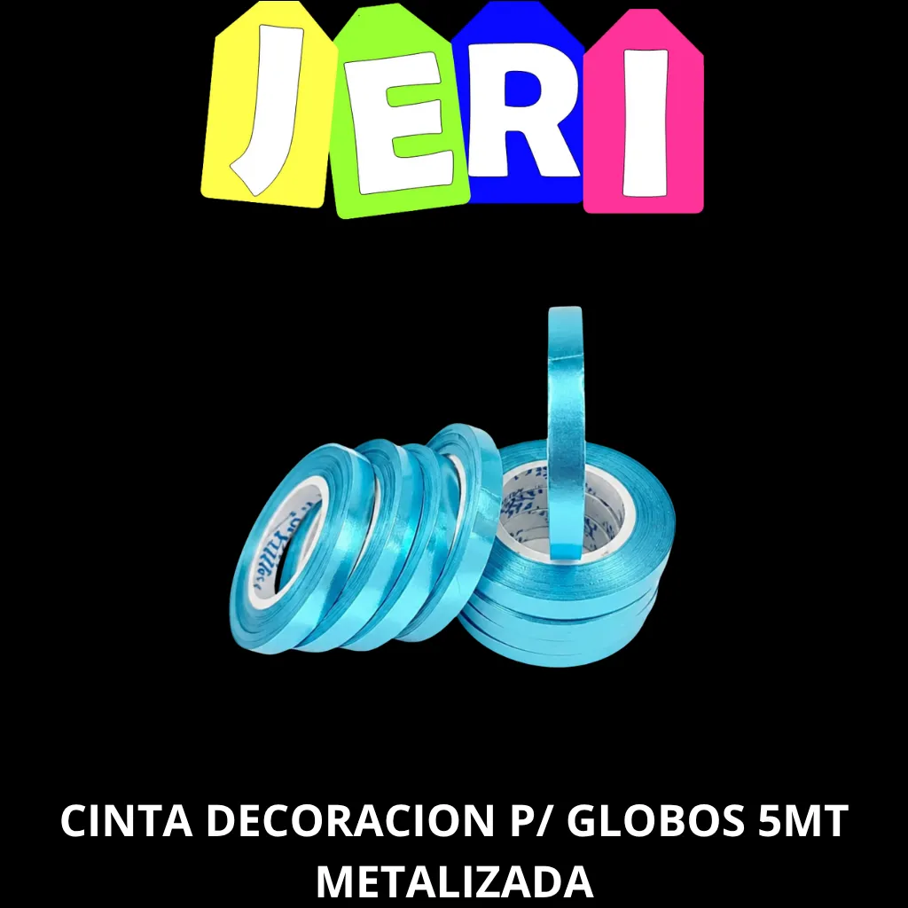 CINTA DECORACION P/ GLOBOS 5MT METALIZADA