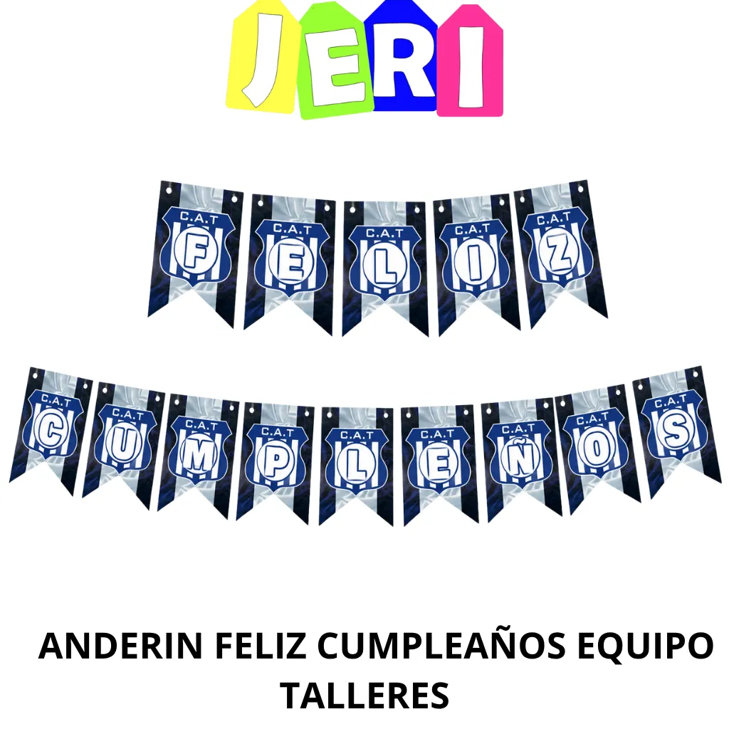 BANDERIN FELIZ CUMPLEAÑOS EQUIPO