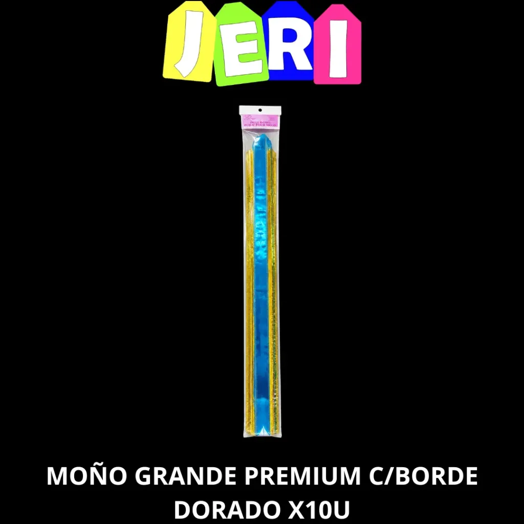MOÑO GRANDE PREMIUM C/BORDE DORADO X10U
