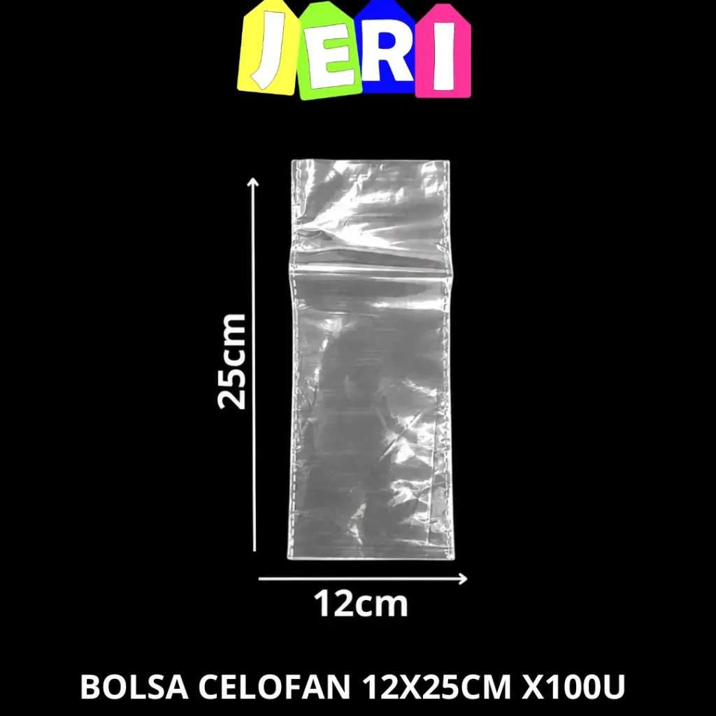 BOLSA CELOFAN 12X25CM X100U