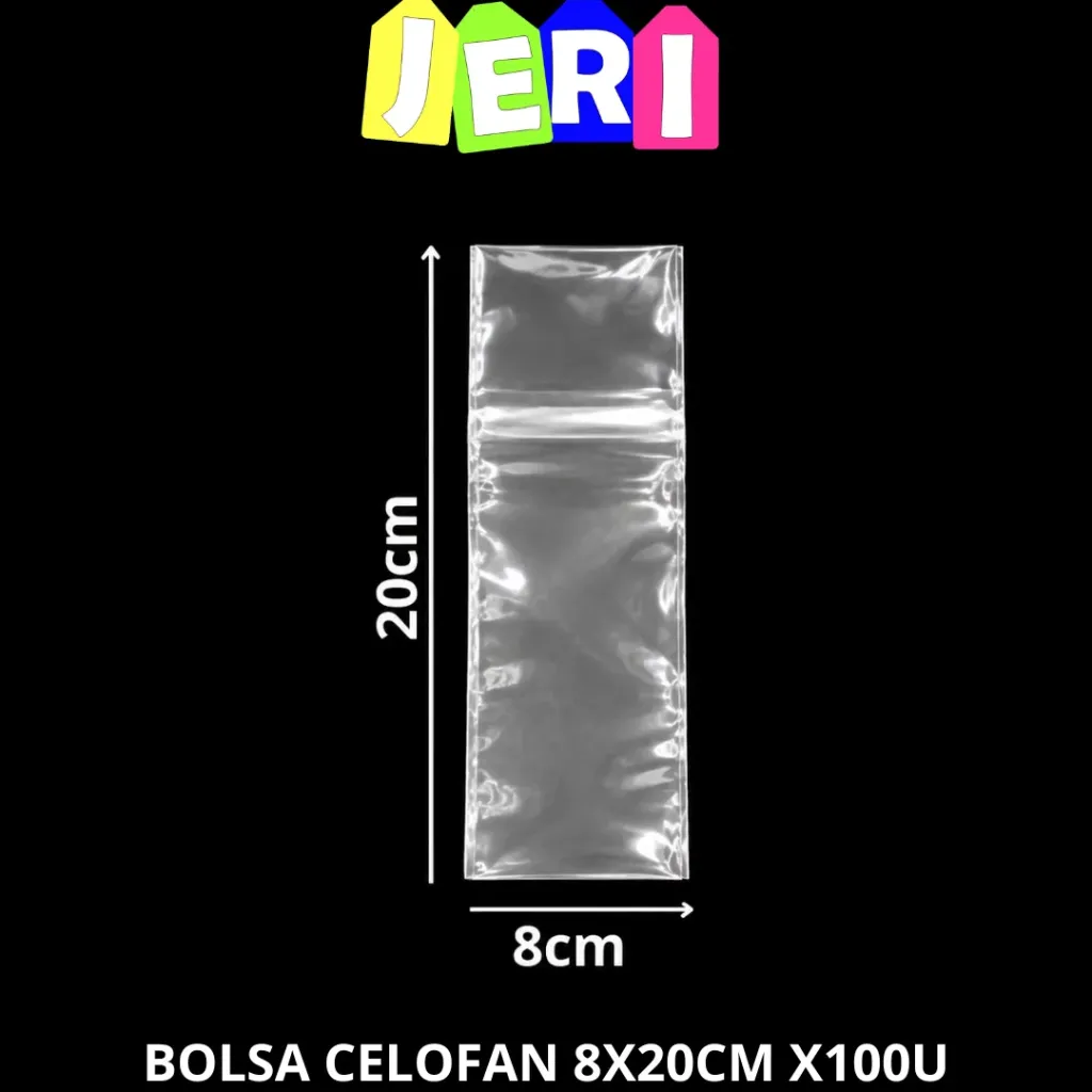 BOLSA CELOFAN 8X20CM X100U