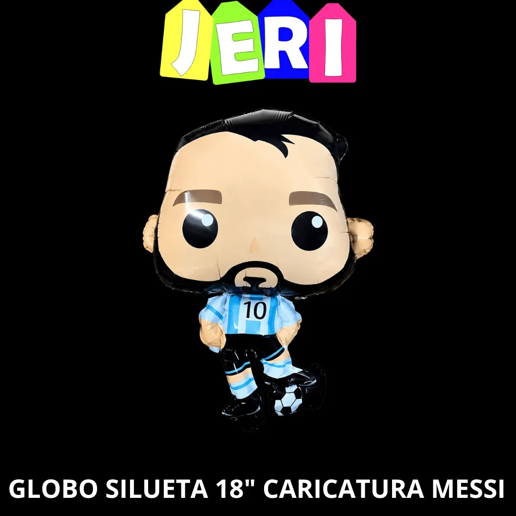 GLOBO SILUETA 18" CARICATURA MESSI