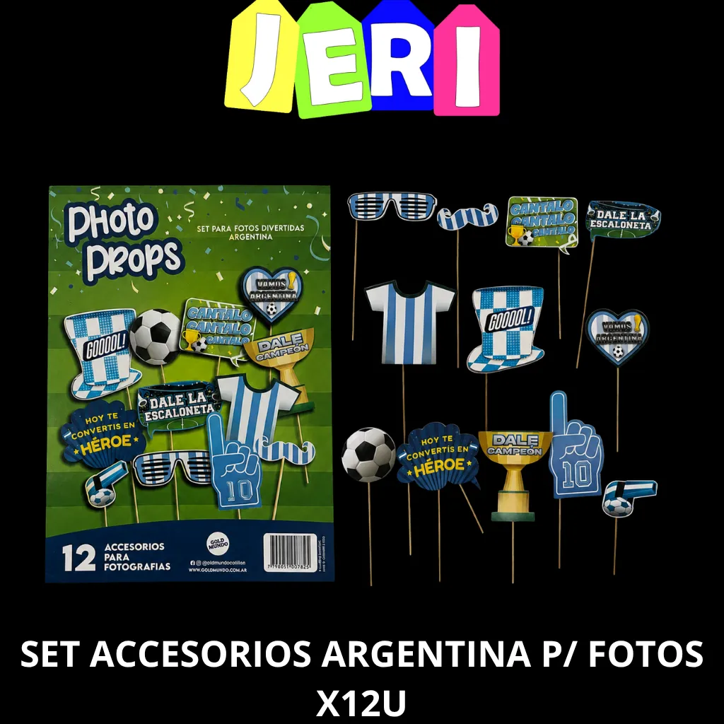 SET ACCESORIOS ARGENTINA P/ FOTOS X12U