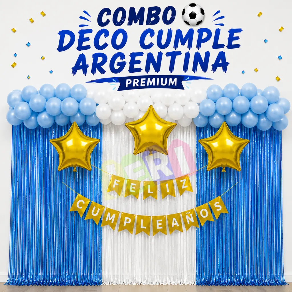 COMBO DECO CUMPLE ARGENTINA PREMIUM
