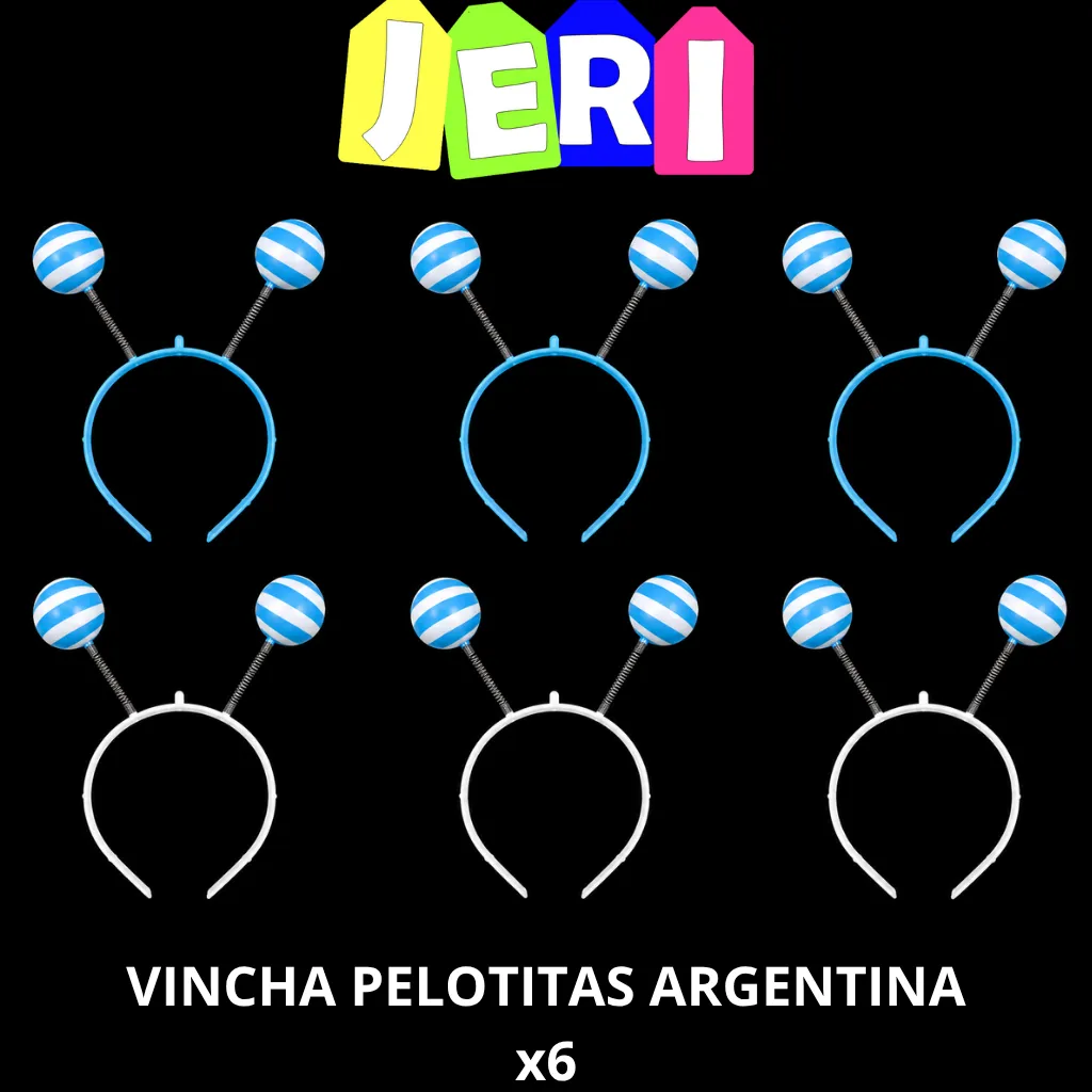 VINCHA PELOTITAS ARGENTINA X6U