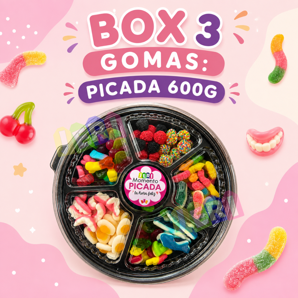 BOX 3 GOMAS: PICADA 600g