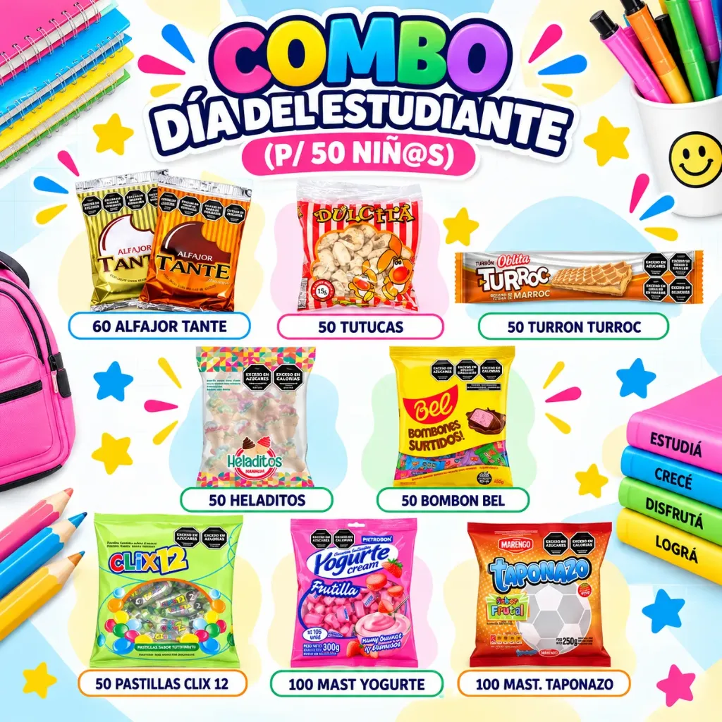 COMBO DIA DEL ESTUDIANTE 50U